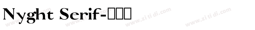 Nyght Serif字体转换